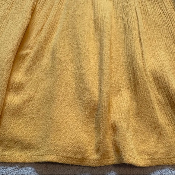 Torrid Crinkle Gauze Mustard Yellow Long Puff Sleeve Tiered Top Size 3X - Picture 12 of 14